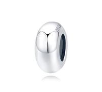 Semplice Fascino Distanziale Perlina, Accessorio Braccialetto Fascino in Argento Sterling 925, Compatibile con Collana Braccialetto Pandora, Regalo per le Donne