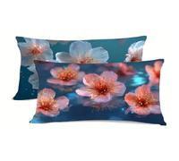 Semplice Federe Cuscini Letto 40 x 60cm Fiore Copricuscino Letto biancheria Copriguanciale con Cerniera Copri Cuscino Cervicale Dormire Copricuscini Federe Lavabili, per Decorazione primaverile bz-505