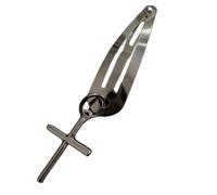 Semplice Fermaglio per capelli antiruggine Croce Clip Punk Clip laterale Barrettes Accessori per capelli sottili Gioielli per capelli Regalo