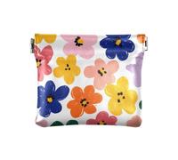 Semplice fiore colorato spremere portamonete sacchetto del cambiamento titolare della pelle PU mini portafoglio portamonete per donne ragazze uomini