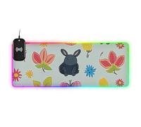 Semplice Floreale Carino Cartoon ies Wirel Ricarica Glowing Big Mouse pad per Scrivania Indossabile Scrivere Tappetino per Mouse 89,9 x 40,6 cm