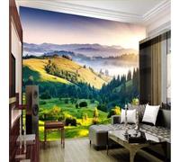 Semplice Fresco Bello Prateria Bosco Alpino 3D Carta Da Parati Seta Testurizzata Alta Qualità Soggiorno Divano Camera Letto Pranzo Casa Muro-400cm×280cm