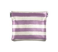 Semplice Geometrico Viola Strisce Orizzontali Borse di Cuoio Delle Donne Borse Portamonete Borse Portatili di Carta Organizzatori Chiave per