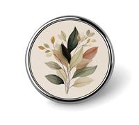 Semplice illustrazione botanica, spilla rotonda vintage per uomo donna moda distintivo collare pin vestito giacca zaino accessori