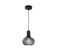 Semplice Lampada a Sospensione Americana retrò E27 con Gabbia in Metallo, lampade Creative in Ferro battuto Cavo, lampadario Industriale a Sospensione da soffitto E27 per Isola Cucina, camer