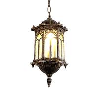 Semplice lampadario Anti-Russo Impermeabile Esterno per Esterno, corridoio a Sospensione, Lampada a Sospensione del Portico a Sospensione Light Light Patio Balcony Garden Lampada in Gabbia E27