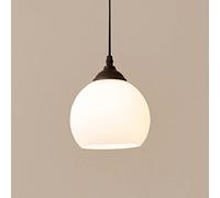 Semplice lampadario retrò retrò sferico Latte Ombra e27 Moderna Vetro a Sfera lampade a Ciondolo a Ciondolo Soggiorno Soggiorno a Sospensione per Pendente Interno Lampada per Appendiabiti lempade per