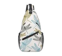 Semplice libellula moda croce petto borsa diagonalmente regolabile cinghie ad alta capacità sport viaggio lavoro uso quotidiano, Nero , Taglia unica