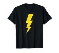Semplice Minimalista Giallo Lightning Bolt Thunder Grunge Maglietta