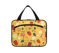 Semplice Minimalista Pesca Fragole Hanging contenitori da viaggio per articoli da toeletta con gancio, Designer Unisex kit Bag per le Donne Must Haves Palestra bolso de Mano para Hombre, Fragole di