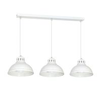 Semplice Moderno Luce a Sospensione Bianco 3x E27 Coperta Lampada Interno Cucina