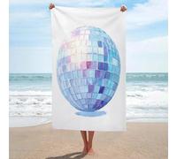 Semplice palla da discoteca morbido asciugamano da spiaggia acquerello in microfibra senza sabbia grandi asciugamani doccia multiuso assorbente per bagno piscina 130 x 80 cm