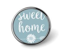 Semplice Parole Dolce Casa E Margherita Fiore Rotonda Spilla per Uomo Donna Moda Distintivo Collare Pin Dress Giacca Zaino Accessori