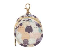 Semplice pastello Minimalits gatto neonato ragazza ciuccio titolare con cerniera e clip portamonete borsa portafoglio borsa, tutto stoccaggio sacchetto