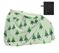 Semplice Pino Verde Modello Bike Copre Resistente ai raggi UV Cyclette Copertura Bici Deposito