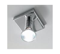 SEMPLICE PLAFONIERA PICCOLA CROMO CON LAMPADINA LED 7W