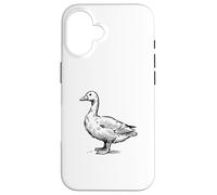 Semplice Pocket Goose Design Farm Life Summer Sketch Art Custodia per iPhone 16