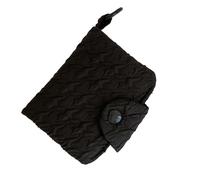 Semplice portamonete in rilievo per gli appassionati di moda che cercano stili e funzionalità nell'uso quotidiano, Nero