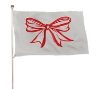 Semplice Puro Linea Rossa Fiocco Nastro Bandiera 3x5 Ft Esterna Giardino Bandiere Banner Decor Per Cortile Portico Prato Fattoria