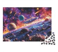Semplice ricerca Puzzles 1000 Pezzi In Galassia UFO cartone Riciclato, Un Tangram Per Mindfulness, Ideale Per Decorazione Casa Design, Idea Regalo Originale 52x38cm/1000pcs