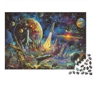 Semplice ricerca Puzzles 1000 Pezzi In Lancio spaziale cartone Resistente, Un Puzzle Per Gioco Educativo Per La Sgonfiatina, Ideale Per Attività Fuzzle Post-scuola, 70x50cm/1000pcs