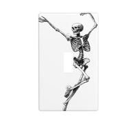 Semplice scheletro bianco e nero danzante interruttore della luce copertura decorativa singola levetta 1 banda piastra da parete per cucina fattoria camera da letto bagno decorazione artistica