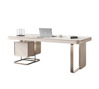 Semplice Scrivania luminosa di lusso moderna minimalista in stile high-end in pietra, scrivania e sedia da ufficio, tavolo for PC, tavolo da designer, scrivania da studio Scrivere(180x70x75cm)
