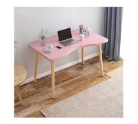 Semplice scrivania per computer da casa, spazioso tavolo da ufficio con bordi arrotondati, ideale per case in affitto, case, uffici e ristoranti, design elegante e funzionale