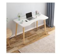 Semplice scrivania per computer da casa, spazioso tavolo da ufficio con bordi arrotondati, ideale per case in affitto, case, uffici e ristoranti, design elegante e funzionale