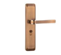 Semplice serratura a tre colori Maniglia magnetica integrata for porta interna Serratura for porta di casa(Yellow Bronze)