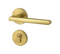Semplice serratura for porta da camera da letto, stile retrò cinese, maniglia for porta interna in legno, set completo di serratura magnetica silenziosa for porta(【72f86】brushedcopper-72magneticlock)