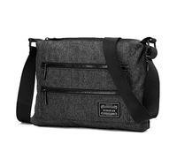 Semplice, solido borsa tracolla uomini moda valigetta business casual tela Messenger studenti delle scuole Travel Pack,Big black
