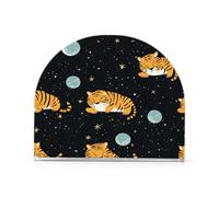 Semplice spazio a tema tigre illustrazione acrilico autunno portatovaglioli per Farmhouse Cocktail freestanding portatovaglioli per tavoli decorazioni per la casa per tavolo, cucina