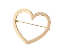 Semplice spilla per cardigan rotonda/a forma di cuore, in lega liscia, accessorio per vestiti per occasioni sociali, elegante abbellitore di abiti, round, come descritto