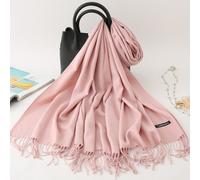 Semplice Stile Cashmere Sciarpa Scialle W/ Nappe - Moda Vacanza Regalo Per Donna