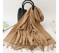 Semplice Stile Cashmere Sciarpa Scialle W/ Nappe - Moda Vacanza Regalo Per Donna