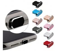 Semplice tappo antipolvere colorato adatto per iPhone 5-17 PROMAX, con varie opzioni di colore per una facile conservazione. argento,nero,blu,rosso,rosa,grigio,oro,oro rosaLega di alluminio