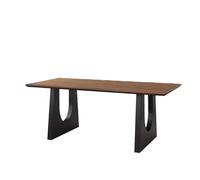 Semplice Tavolo da pranzo in legno massello color noce, soggiorno, grande scrivania lunga, banco da lavoro, grande scrivania da pranzo, scrivania da conferenza tutto in uno, scrivania da ufficio Sub S
