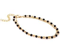 Semplice Tono Oro Nero Perline cavigliere Catena Spiaggia Perline Braccialetti alla Caviglia Gioielli Piede per Donne e Ragazze Durability