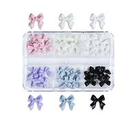 Semplice Trendy Net Red Bowknot Nail Art Decorazioni Resina Lungo Nastro Accessori Artigianato Moda Archi 3D Ornamenti Kit Decorazioni Nail Art