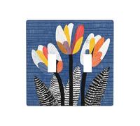 Semplice Tulipani colorati su blu doppia banda Toggle Light Cover Wall Plate Switch Decor Dimensioni standard - 11,4 x 11,4 cm