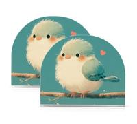 Semplice verde menta ragazza carina acrilico bianco portatovaglioli per esterni, sala da pranzo autoportante portatovaglioli per panno Home Decor