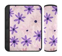Semplice viola margherita pastello sfondo rosa 2 Pack auto cintura di sicurezza pad Stop cintura di sicurezza taglio nel collo per camion accessori para carro
