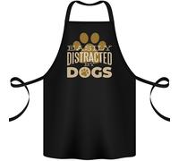 Semplicemente Distratta Da Cani Divertente Adhd Cotone Grembiule 100% Biologico