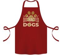 Semplicemente Distratta Da Cani Divertente Adhd Cotone Grembiule 100% Biologico