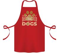 Semplicemente Distratta Da Cani Divertente Adhd Cotone Grembiule 100% Biologico