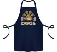 Semplicemente Distratta Da Cani Divertente Adhd Cotone Grembiule 100% Biologico