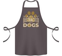 Semplicemente Distratta Da Cani Divertente Adhd Cotone Grembiule 100% Biologico