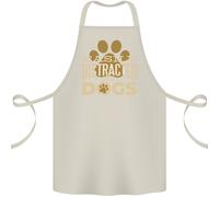 Semplicemente Distratta Da Cani Divertente Adhd Cotone Grembiule 100% Biologico