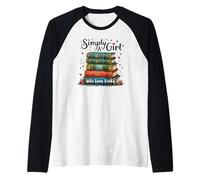 Semplicemente Una Ragazza Che AMA i Libri Illustrazione Maglia con Maniche Raglan